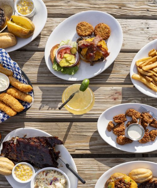 San Tan Flat food - entree app drink spread